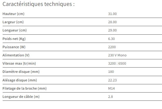 SURFACEUSE A BETON PRO GRIND 180 AVEC ASSIETTE A PONCER- 20116801 P24-3735/P24-3736