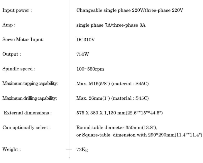 PERCEUSE TARAUDEUSE DTM-16 - ECH271