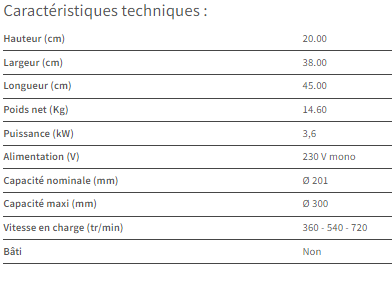 CAROTTEUSE MOTEUR SEUL CD300-20116082